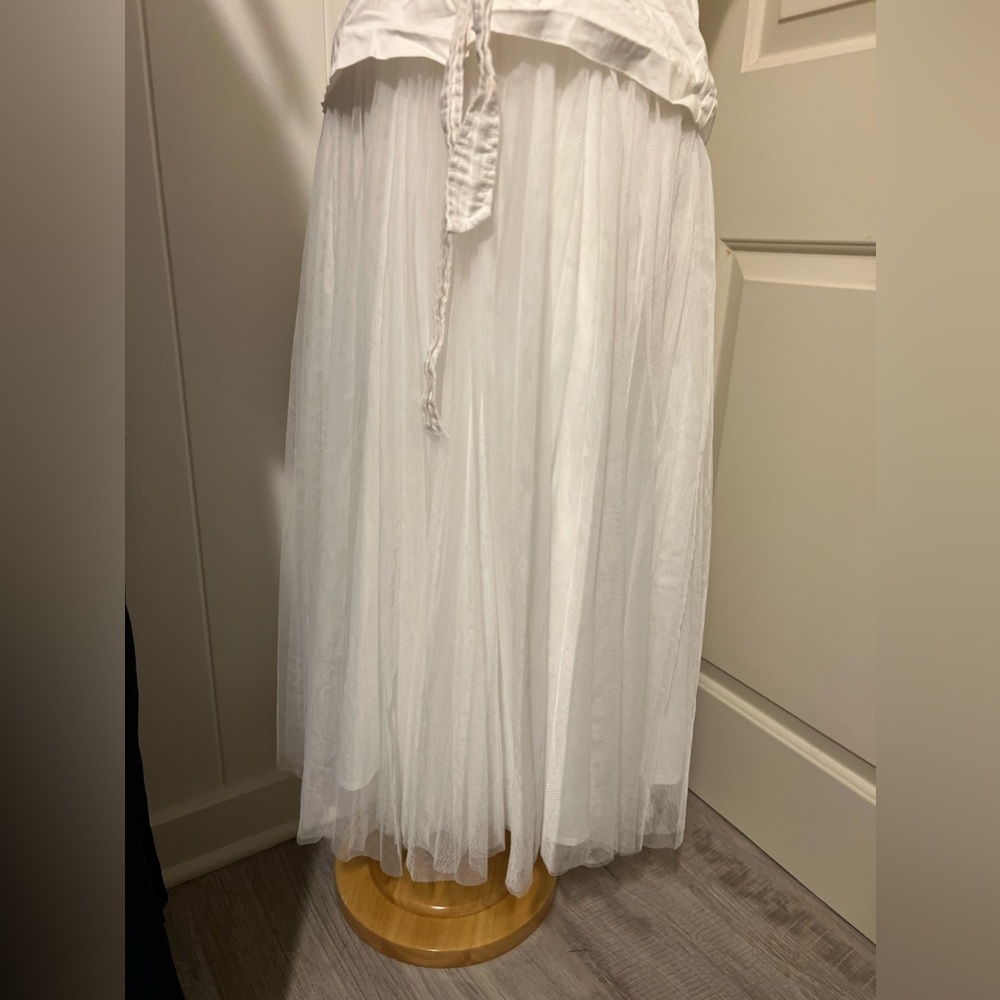 HUTCH $280 ANTHROPOLOGIE White Tulle Vest Dress‎ Size 2 Coquette Wedding Bride - Picture 5 of 5